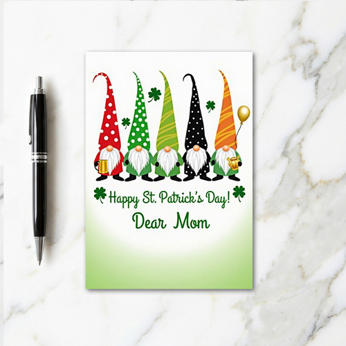 Gnome St Patricks Day For Mom Card