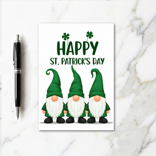 Gnome St Patricks Day Fun Card