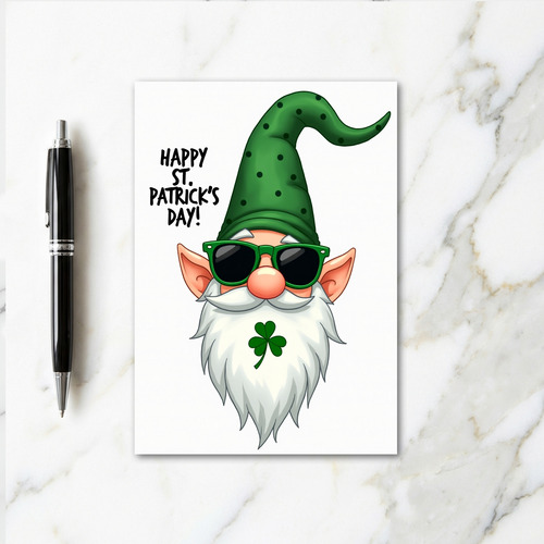 Gnome St Patricks Day Happy Card