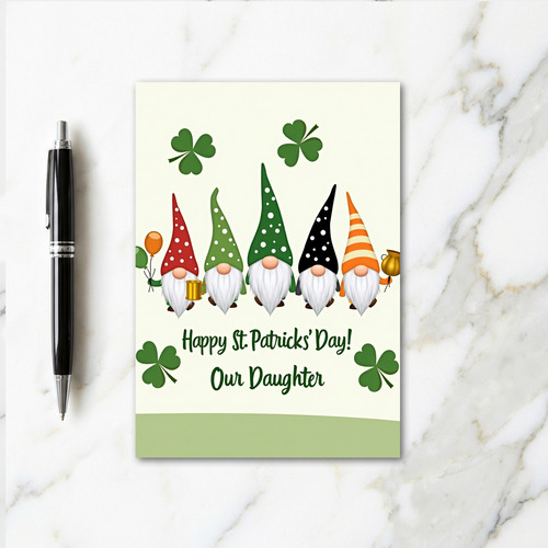 Gnome St Patricks Day Illustration Card