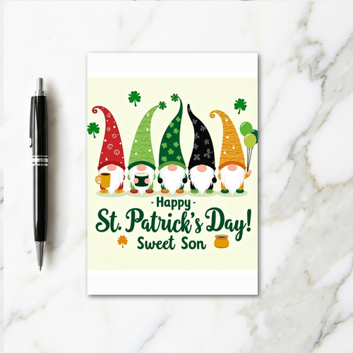 Gnome St Patricks Day Sweet Son Card