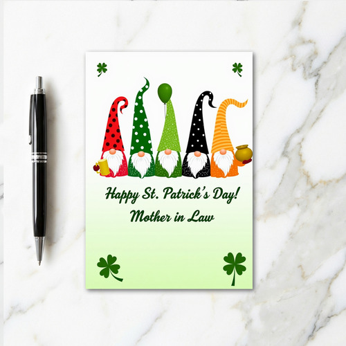 Gnome St Patricks Kraft Paper Look Card