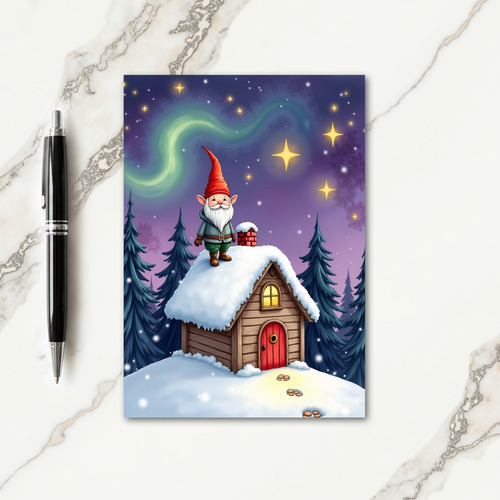 Gnomes Snowy Retreat Card