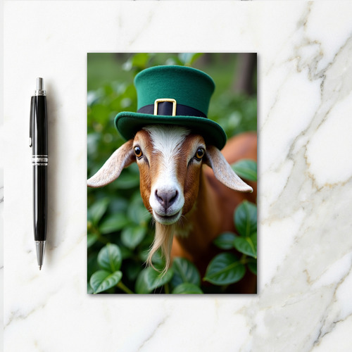 Goat In A Hat Fun Greeting Card