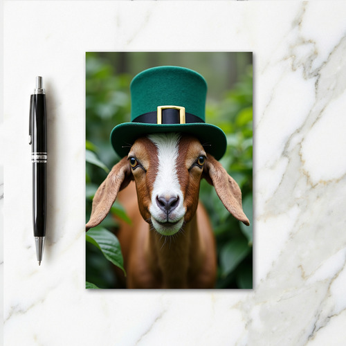 Goat In A Hat Funny Animal Card
