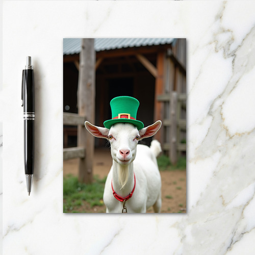 Goat In A Hat St Patricks Day Card