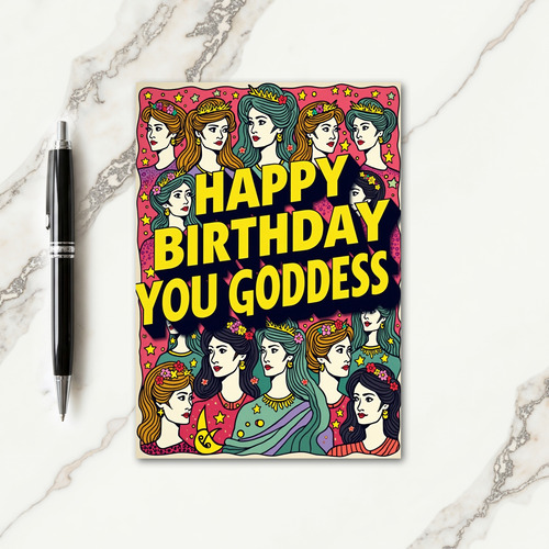Goddess Birthday Art Card