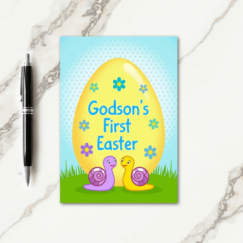 Godsons First Easter Greeting Card