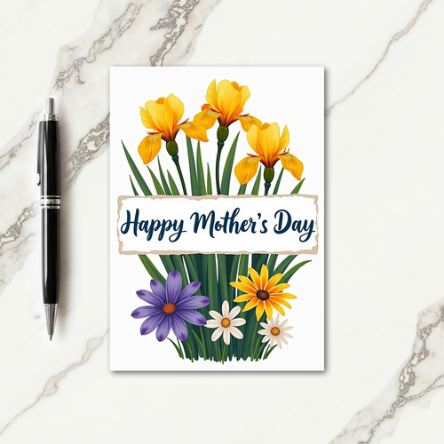 Gold And Green Mothers Day Card