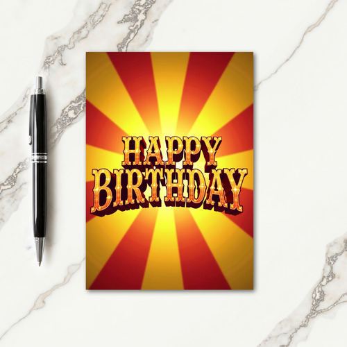 Gold Birthday Lettering Card