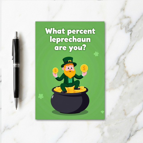 Gold Coins Leprechaun Fun Card
