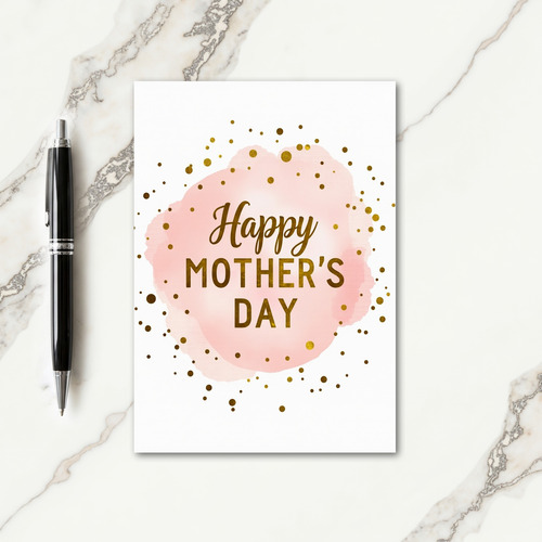 Gold Dots Mothers Day Card
