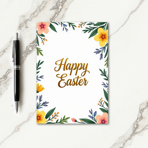 Gold Easter Glitter Texture Card