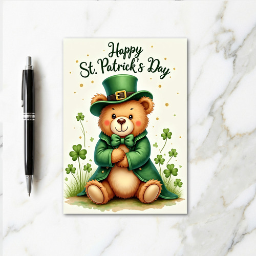 Gold Glitter St Patricks Day Card