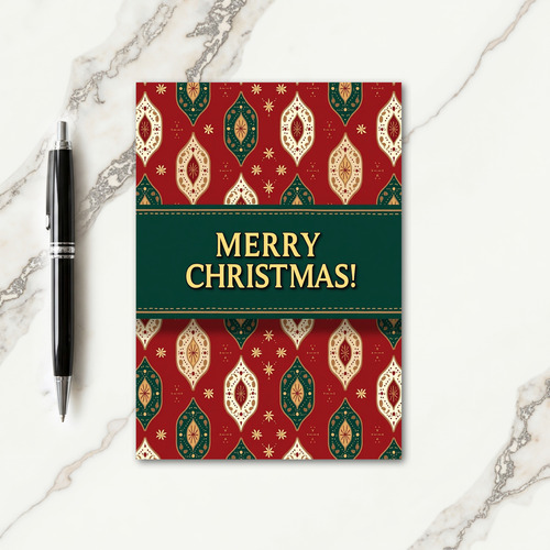 Gold Lettering Christmas Card