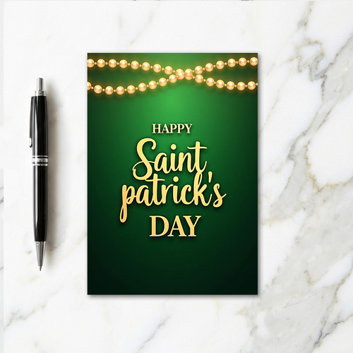 Gold Saint Patricks Day Card