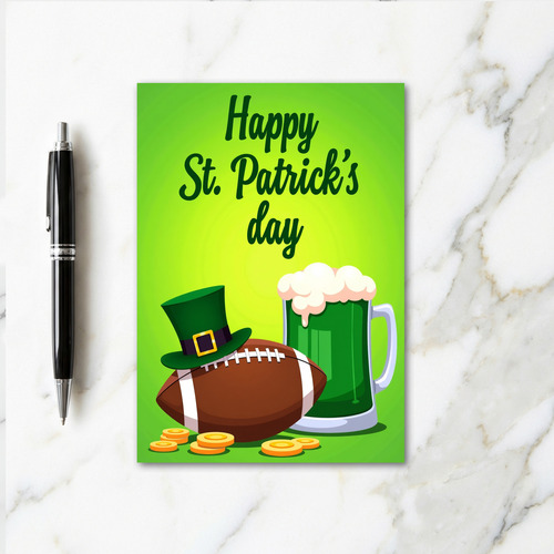 Gold St Patricks Day Cheer Card