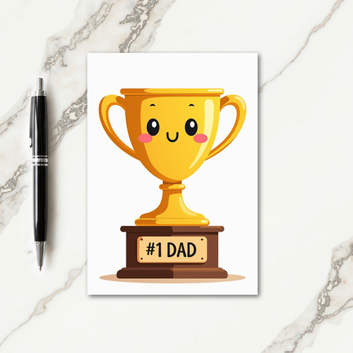 Golden 1 Dad Trophy Card
