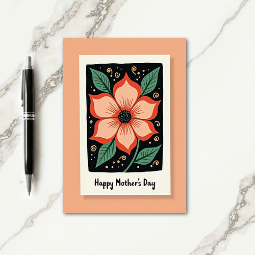 Golden Accent Mothers Day Card