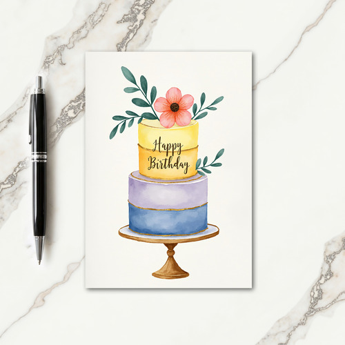 Golden Accents Birthday Card