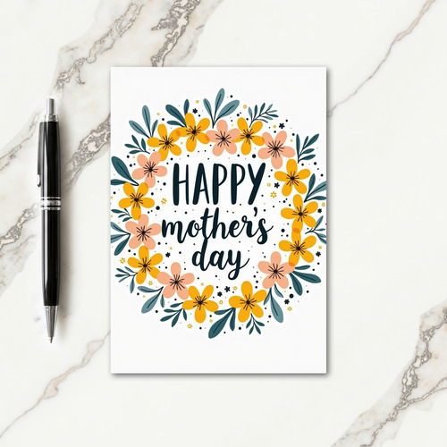 Golden Asterisk Mothers Day Card