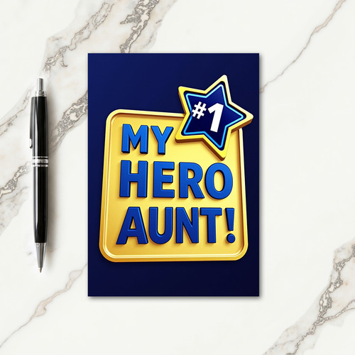 Golden Aunt Hero Award Card