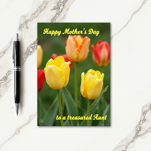 Golden Aunt Mothers Day Card