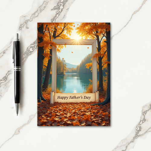 Golden Autumn Fathers Day Card