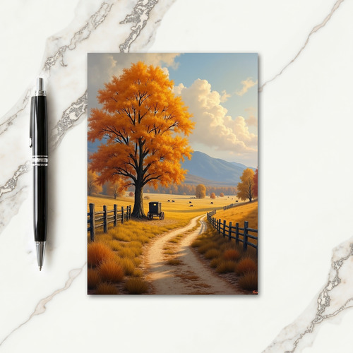 Golden Autumn Path Card thumbnail
