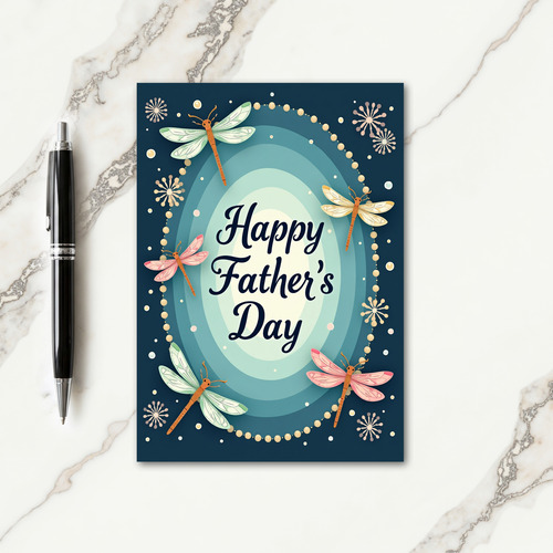 Golden Bead Fathers Day Card