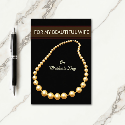 Golden Bead Mothers Day Card