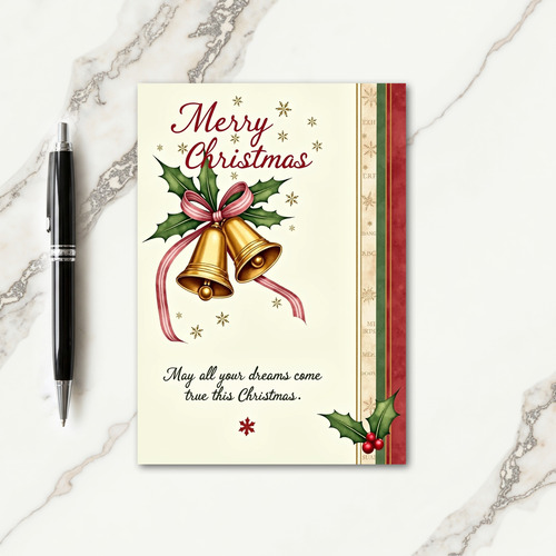 Golden Bells Christmas Card