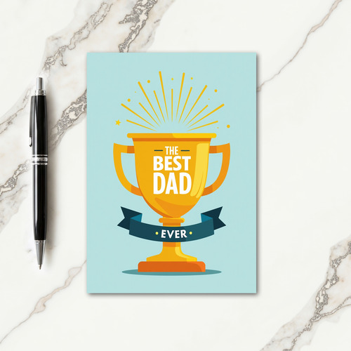 Golden Best Dad Ever Card