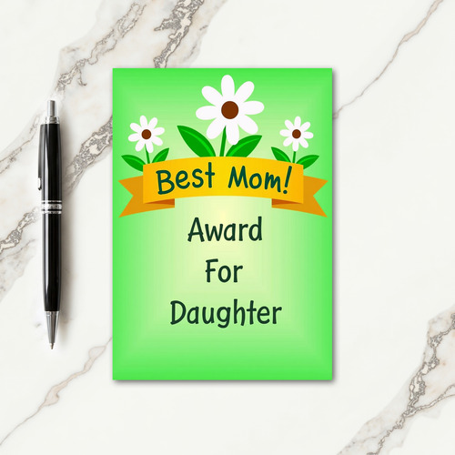 Golden Best Mom Award Card