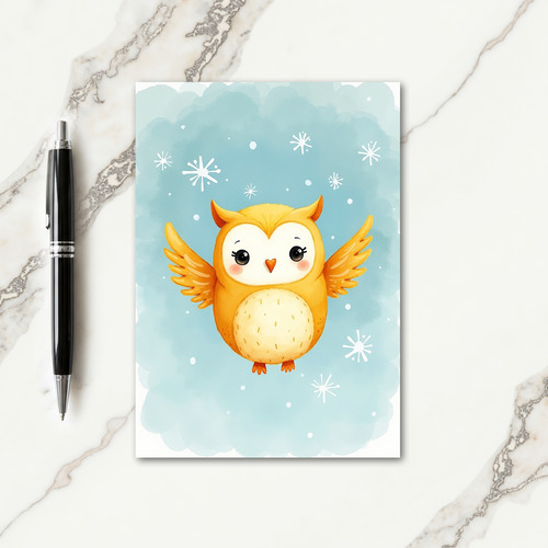 Golden Bird Christmas Card