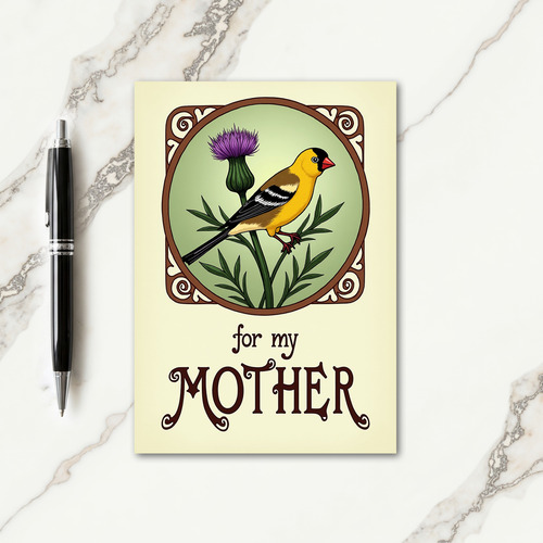Golden Bird Mothers Day Card