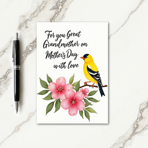 Golden Bird Mothers Day Image Card