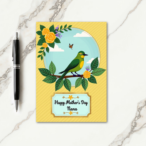 Golden Bird Sweet Mothers Day Card