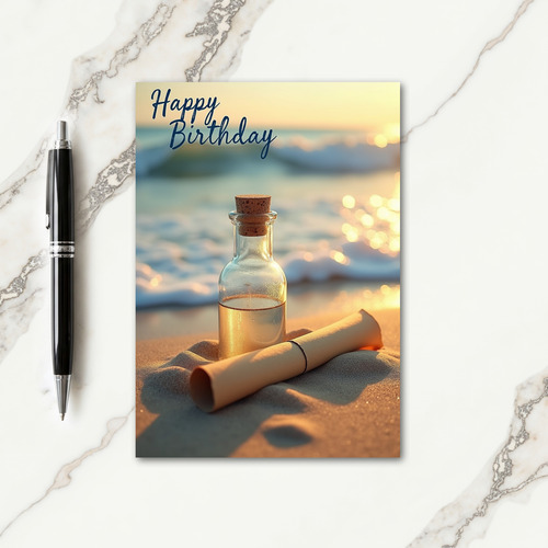 Golden Birthday Bottle Card