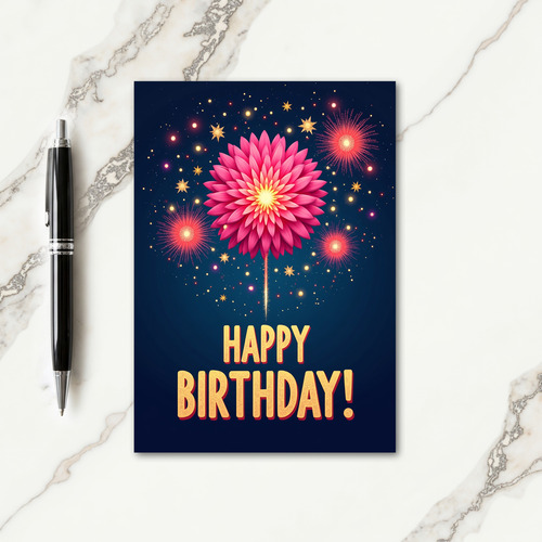 Golden Birthday Burst Card