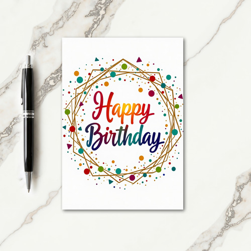 Golden Birthday Confetti Card