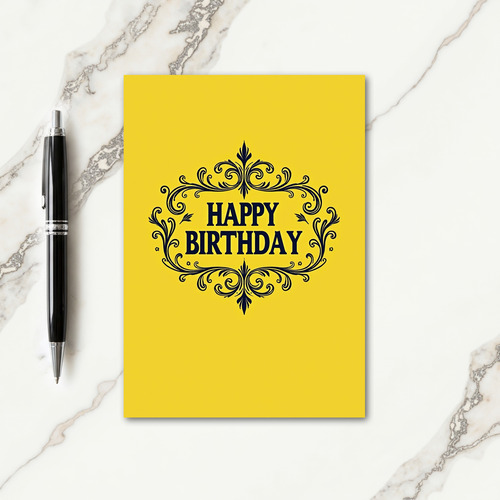 Golden Birthday Frame Card