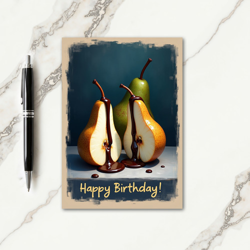 Golden Birthday Fruit Art Card