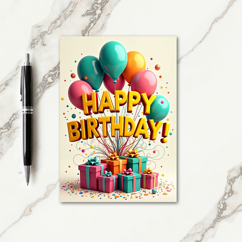 Golden Birthday Gifts Card