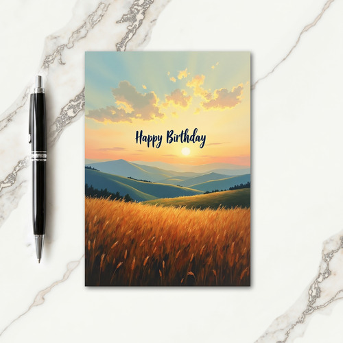Golden Birthday Golden Hour Card