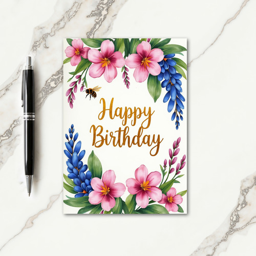 Golden Birthday Greeting Card