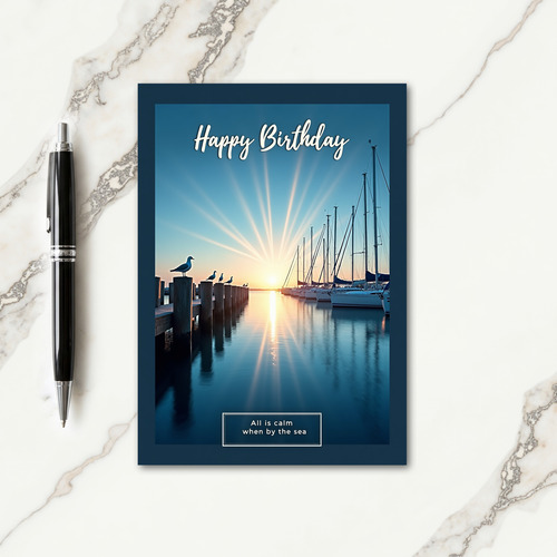 Golden Birthday Marina Card
