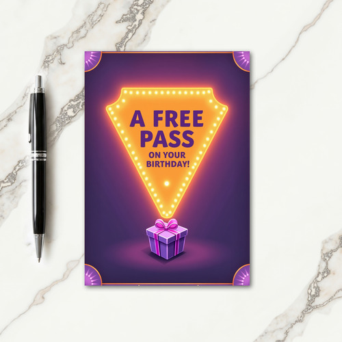 Golden Birthday Marquee Card