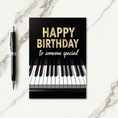 Golden Birthday Message Card