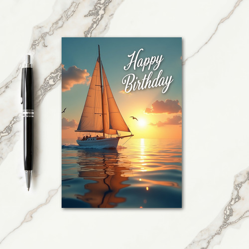 Golden Birthday Sail Card